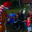 Ethan and I disappointed that Ronald wasn't passing out Big Macs.