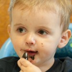 Ethan eating Oreo cookies.