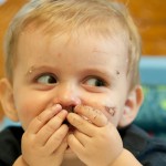 Ethan eating Oreo cookies.