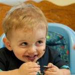 Ethan eating Oreo cookies.