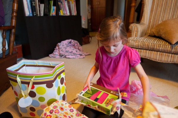 opening her new Bible