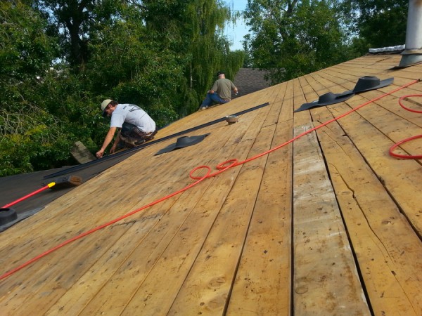 Old roof with actual boards